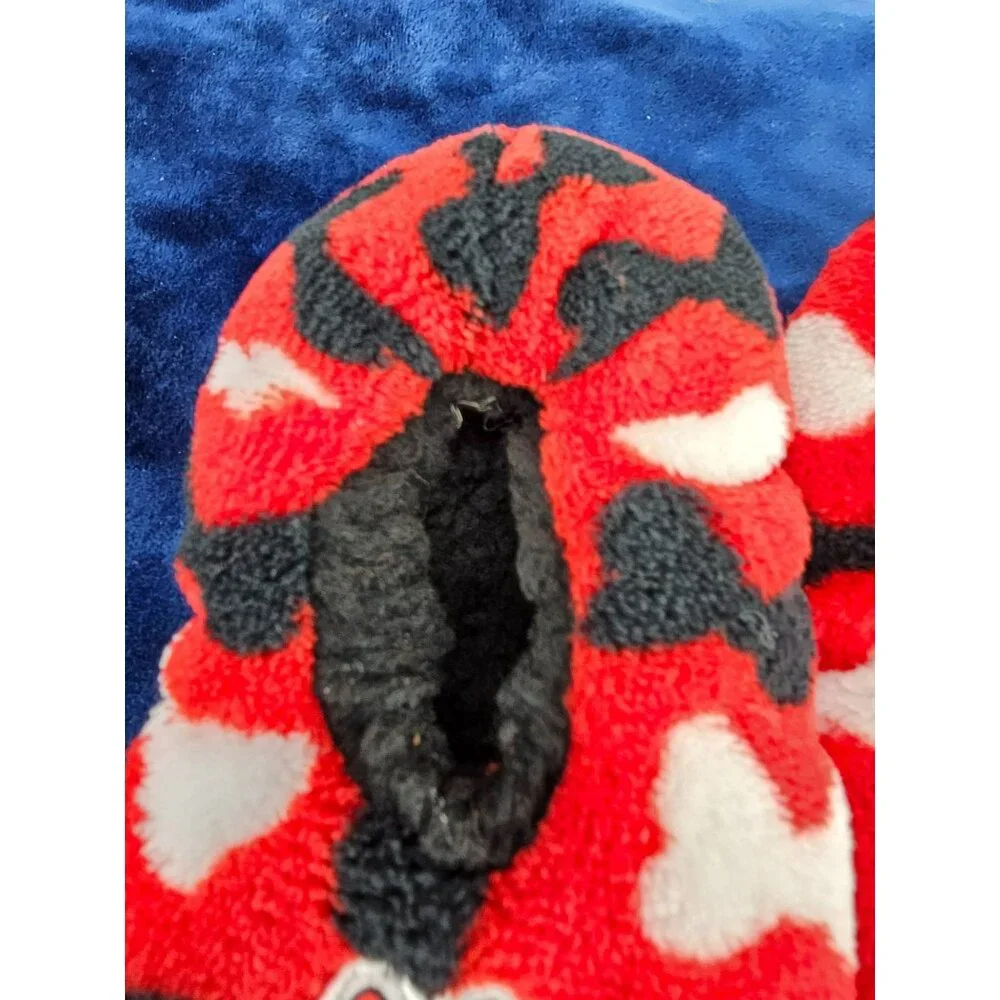 Minnie Mouse Slippers Slipper Socks Toddler Fleece‎ Girl Non Skid Disney 2T-3T